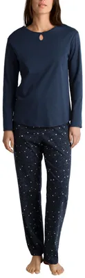 Productafbeelding van CALIDA Sweet Dreams pyjama, damesmodel, marineblauw, maat 36-38