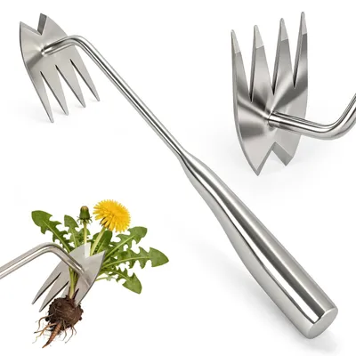 Productafbeelding van Omgoods - 2-in-1 Onkruidverwijderaar met lange steel en tuinhak