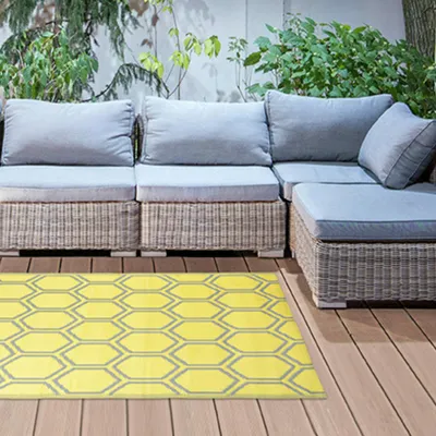 Produktbild von Outdoor Teppich WABENSTRUKTUR, beidseitig verwendbar 182 cm