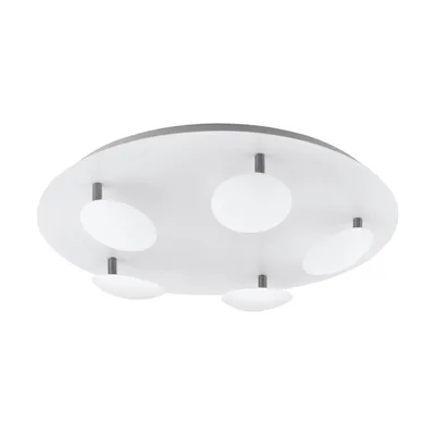 Productafbeelding van EGLO CERTINO, 5 lampen, 3000 K, 2100 lm, Nikkel, Wit