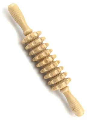 Produktbild von Massageroller aus Holz - Massagegerät - Massagestab - Holzer Massageroller - Muskelentspannung - 39 cm - Massagestange