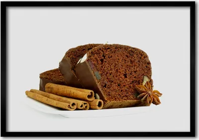 Produktbild von Bild - Bilder - Bilderrahmen - 70 cm x 50 cm - MDF-Rahmen, Wandkunst Lebkuchen und Vanille