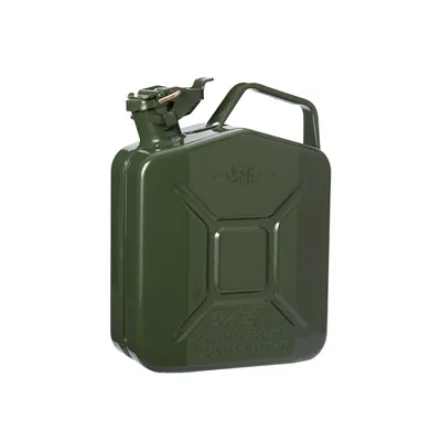 Produktbild von Oxid7® 3x Benzinkanister Kraftstoffkanister Metall 5 L Olivgrün mit UN-Zulassung inkl. Ausgießer Bauart  für Benzin Diesel Kraftstoff Kanister