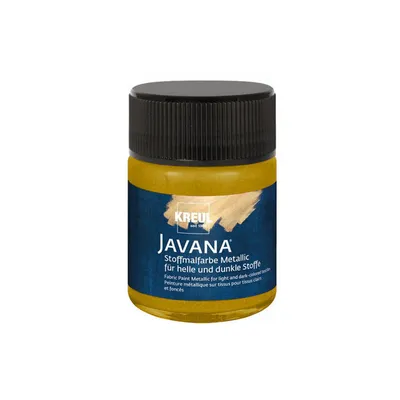 Produktbild von KREUL Javana Stoffmalfarbe Metallic 50 ml - Metallic Gold