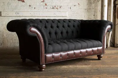 Zdjęcie produktu dla Chesterfield, tapicerowana tkaniną, sofa dwuosobowa. Sofy, design, luksusowe sofy tapicerowane tkaniną. #1