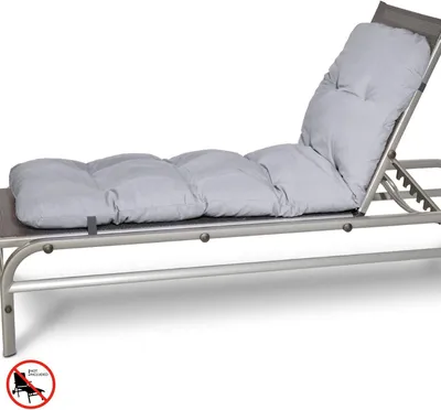 Produktbild von Beautissu 2X Auflage Sonnenliege Deckchair Flair RL, 190x60x8 cm, Hellgrau