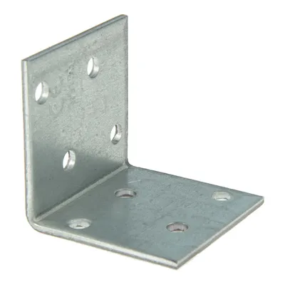 Produktbild von MASTERPROOF PROFESSIONAL Lochplattenwinkel Winkelverbinder 40 mm x 40 mm x 40 mm x 2,0 mm, feuerverzinkt