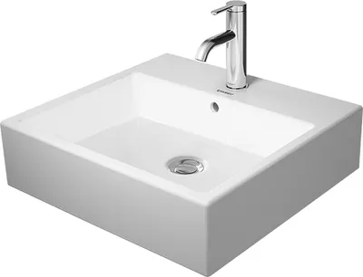 Produktbild von Waschtisch VERO AIR m ÜL HLB geschli 500x470mm o HL weiß ohne Hahnloch weiß