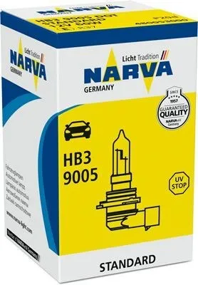 Produktbild von 1x NARVA HB3 Glühlampe Fernlicht 12V 60W P20d Halogen 480053000