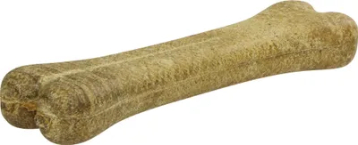 Produktbild von 1x100g Schecker Kauknochen mit Strauß - Kauknochen - Zahnreinigung - glutenfrei