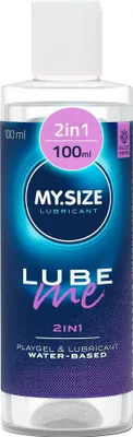 Produktbild von MY.SIZE Lube Me 2in1 Gleitgel 100 ml | Gleitmittel geruchsneutral | Wasserbasiertes Gleitgel & Playgel | Lubricant Gel Für Toys & Latexkondome geeignet