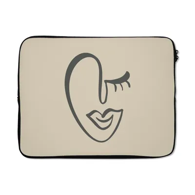 Produktbild von MuchoWow® Laptop Hülle 15 Zoll Frau - Gesicht - Lippen Laptoptasche - Laptoptasche - Sleeve - Rundum-Schutz