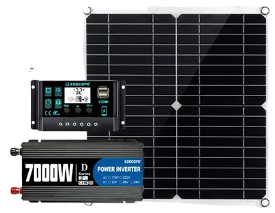 Obrázok produktu pre Sada solárnych panelov, menič 7000 W, flexibilný panel, solárna súprava 220 V