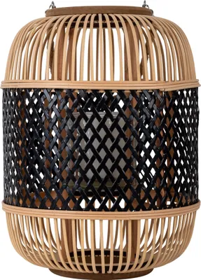 Produktbild von Näve Leuchten Solar Dekoleuchte "KORBINIAN" Inkl. Flammeneffekt H: 38 cm Solar Dekoleuchte "KORBINIAN" Inkl. Flammeneffekt H: 38 cm Solar Dekoleuchte "KORBINIAN" Inkl. Flammeneffekt H: 38 cm, Lampe für den Außenbereich im Asia-Style, aus Korb in schwarz, 38 cm hoch, Ø 27 cm, Diode – mit Druckschalter – Dämmerungssensor