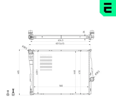 Produktbild von ERA 673015 Kühler Wasserkühler Motorkühler für BMW 3 Limousine (E46) 3 Touring (E46) 3 Coupe (E46) 3 Cabrio (E46) 3 Compact (E46) Z4 Roadster (E85)