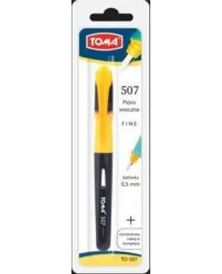 Produktbild von TOMA Pióro wieczne Fine stalówka 0.5mm czarno-żółte