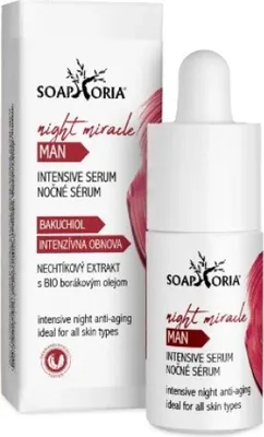 Produktbild von Soaphoria Miracle Overnight Nacht-Anti-Aging-Serum für Männer 30 ml