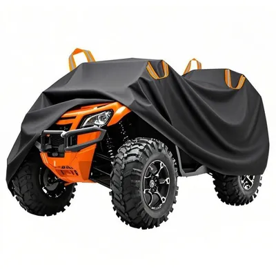Produktbild von Quad ATV Abdeckung Wasserdicht UV-Schutz Schwarz 210D Polyester XXL (220 x 98 x 106 cm)