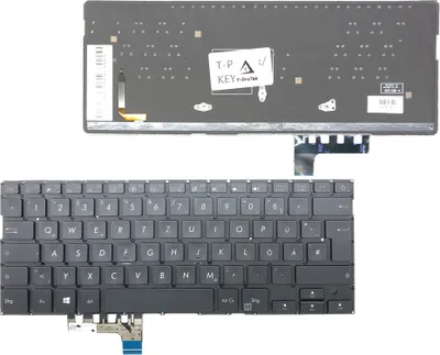 Produktbild von DEUTSCHE - Schwarz Tastatur Keyboard mit Beleuchtung kompatibel für P/N : 0KNB0-262KGE00