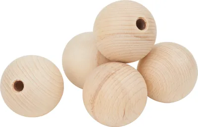 Produktbild von Holzkugeln halbgebohrt, Ø 50 mm 5 Stück