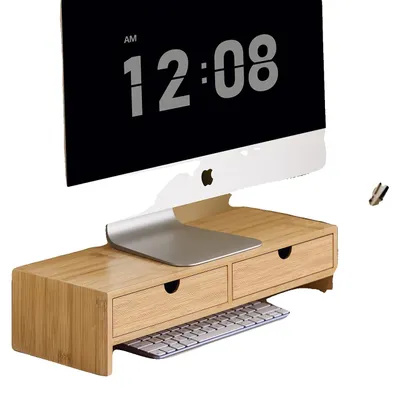 Immagine prodotto di Supporto per monitor, design ergonomico, ingombro ridotto, naturale