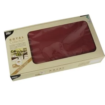 Produktbild von Papstar Mitteldecken, Tissue "ROYAL Collection" 80 cm x 80 cm bordeaux, 5 x 20 Stück