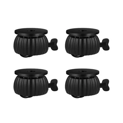 Produktbild von 4 Stück Selbstklebende Lenkrollen, Mini Rollen für Möbel mit Sicherheitsschloss, Schwarz
