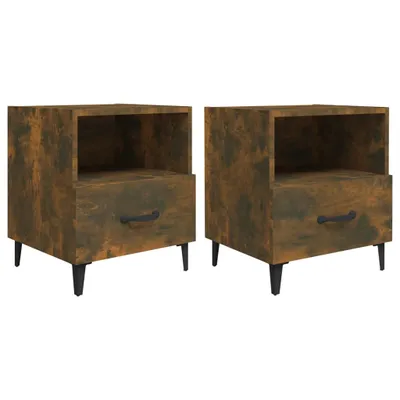 Immagine prodotto di Comodini 2 pz Rovere Fumo in Legno Multistrato