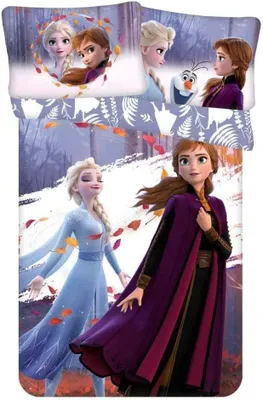 Produktbild von Disney Frozen 2 Anna Elsa Olaf Baby Bettwäsche  40 x 60 cm + 100 x 135 cm