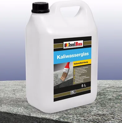 Produktbild von Isolbau Kaliwasserglas 28/30° - 5 Liter Kaliumsilikat-Lösung als Haftgrund & zur Abdichtung - Wetterfest für Innen- & Außenbereich