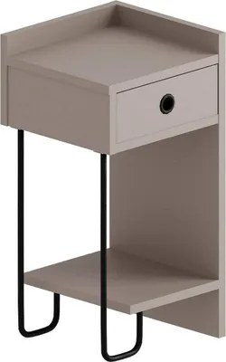 Immagine prodotto di Halola - Comodino, 32x30x61h cm Grigio Tortora, un Cassetto