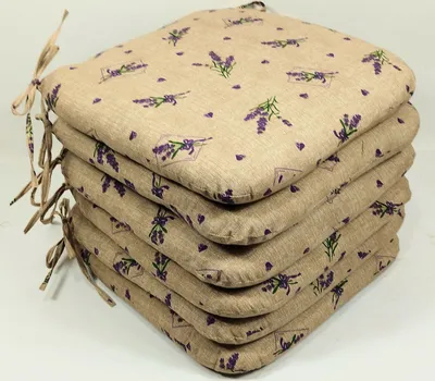 Produktbild von Rattani Sitzkissen Stuhlkissen Billy 40 x 40 cm Lavendel, Set 6