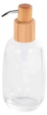Image de Distributeur de savon LINA, verre et bambou
