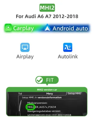 Immagine prodotto di Interfaccia CarPlay wireless per Audi A6 A7 – Adattatore Android Auto con AirPlay e Bluetooth