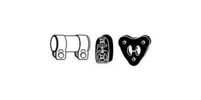 Produktbild von HJS 82 12 2298 Montagesatz Auspuffanlage Abgasanlage für BMW 3 Limousine (E46) 3 Touring (E46) 3 Coupe (E46) 3 Cabrio (E46)