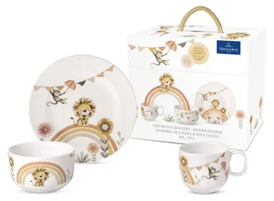 Produktbild von Villeroy & Boch Kindergeschirr Boho Kids Roar like a Lion 3-teilig