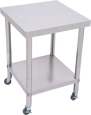 Produktbild von Edelstahl-Küchenarbeitstisch, Arbeitstisch Tisch Lebensmittelzubereitung Arbeitstische 60x60x85 cm Küchentisch für Küchen, Hotels, Bäckereien, Wäschereien