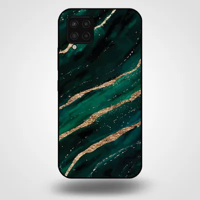 Zdjęcie produktu dla Smartphonica Etui na telefon Samsung Galaxy A42 5G z marmurowym nadrukiem - Etui z TPU z marmurowym wzorem - Zielone złoto