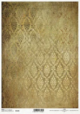 Immagine prodotto di ITD carta di riso per decoupage, carta da parati motivo damascato R2100