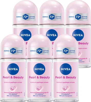 Image de Nivea Deo Pearl Beauty RollOn 72h protection anti-transpirante 50ml pack de 6