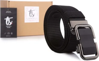 Produktbild von SERGEJ DUBAI Herrengürtel automatischer Gürtel mit Aluminiumschnalle für Hosen Schwarz