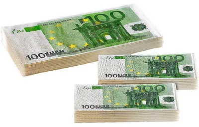 Image de Lot de mouchoirs et serviettes en papier imprimés 100 Euros