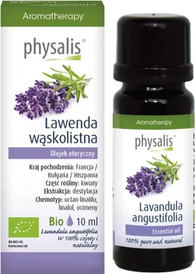 OLEJEK ETERYCZNY LAWENDA WĄSKOLISTNA BIO 10 ml - PHYSALIS