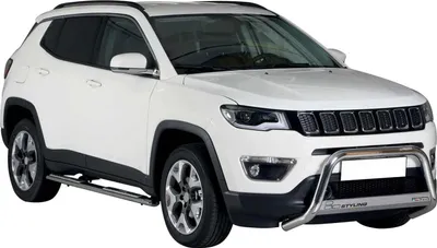 Immagine prodotto di Barra di protezione paraurti anteriore per Jeep Compass 2016-2021 ø63mm acciaio protezione argento