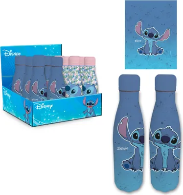 Produktbild von Stitch Water Bottle Blau I Stitch Wasserflasche | Trinkflasche   500ml