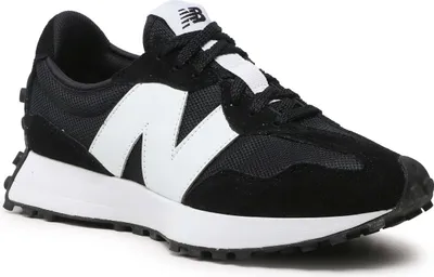 Produktbild von New Balance 327 Wildleder-Sneaker mit großem Logo, Schwarz 41.5 EU