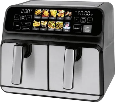 Produktbild von PROFI COOK Doppel-Heißluft-Fritteuse PC-FR 1287 H Edelstahl / schwarz