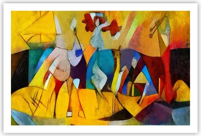 Produktbild von Poster - Poster ohne Rahmen - Abstraktion modern - 91,5x61 cm - Wand Bild - Wanddeko - Wandbilder - Kunstposter - Wandposter - Bilder - Kunstdruck - Wanddekoration - Wandbild - P2XAA91x61-3455
