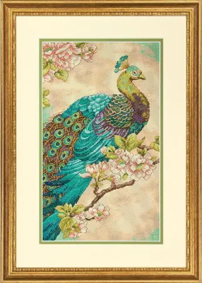 Immagine prodotto di Dimensioni del kit per punto croce "Paon Indien": 22,8 x 38,1 cm