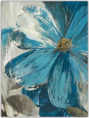 Produktbild von TPFLiving Kunstdruck LW-36 (OHNE RAHMEN) Poster - Leinwand - Wandbild - Hochauflösender Giclée-Druck, langlebig und hochwertig - Blaue Blumen -3 Motive in 17 Größen zur Auswahl -  - Größe: 15x20cm